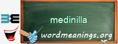 WordMeaning blackboard for medinilla